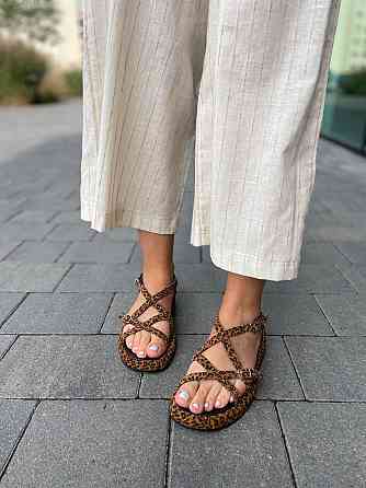 Dino Vittorio Босоніжки замшеві жіночі леопардові літні / Босоніжки натуральна замша Dino Vitto Коломыя