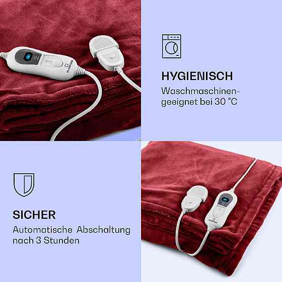 Доктор Электрическое одеяло Watson XL 120 Вт 3 температурных режима 180 x 130 см панель управления красный | Ровно