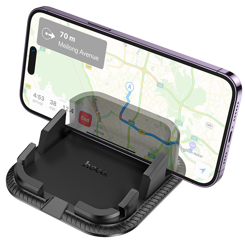 Автотримач для телефона HOCO H39 Cheetah dashboard car holder Black Київ - фото 4