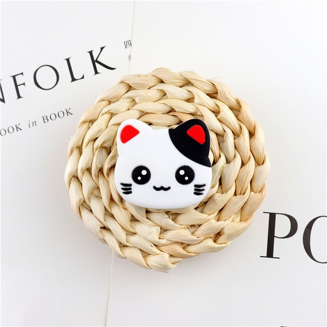 Попсокет PopSocket 3D ZucZug тримач для телефону (Серія коти, Білий кіт з чорним вухом) Миколаїв - фото 1