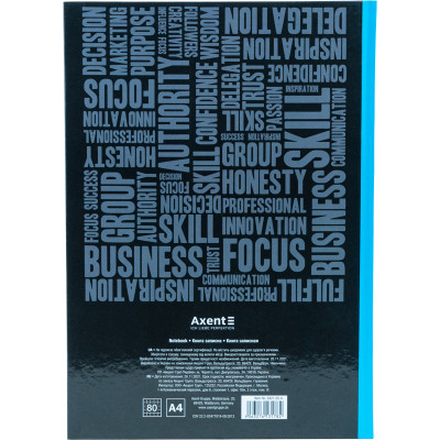 Канцелярська книга Axent Colors А4, 80 аркушів, клітинка, блакитна (8421-05-A) Вінниця - фото 3