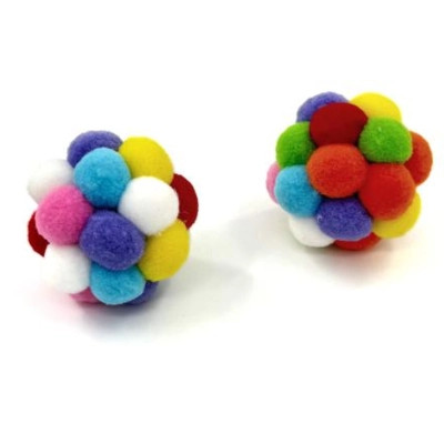 Игрушка для кошек Hippie Pet М'ячики різнокольорові 6 см 2 шт (HIPCT20001-L) Винница - изображение 1