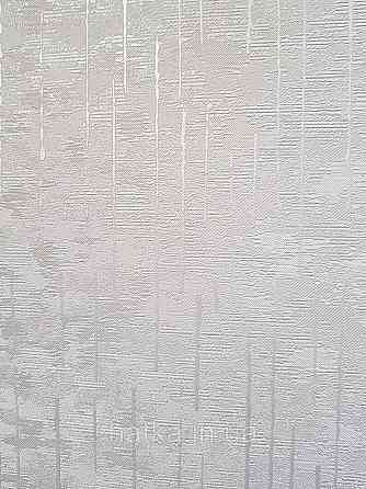 Шпалери метрові вінілові на флізеліні Sintra Structure під штукатурку зелені зі смужкою з глянцем 524053 Київ