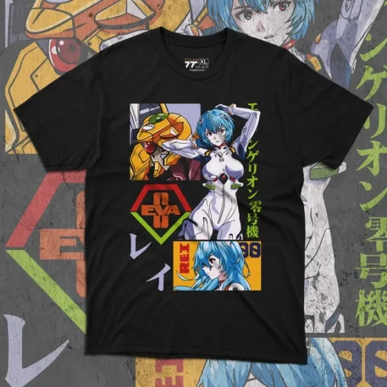 Футболка чоловіча з  принтом Evangalion Рей Аянами 4 Розмір 48 Дніпро