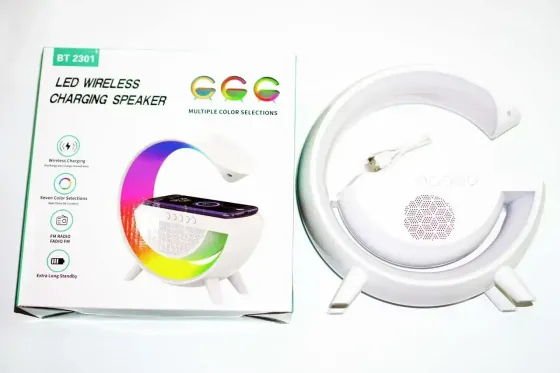 Настільна смарт лампа-нічник 3в1 G-Smart RGB підсвічування G-500 USB - TypeC,1200 мАг, microSD, AUX Одеса