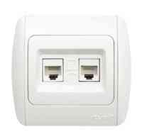 ZIRVE білий Розетка внутрішня 2-а комп'ютерна фікслайн Ел-Би Житомир