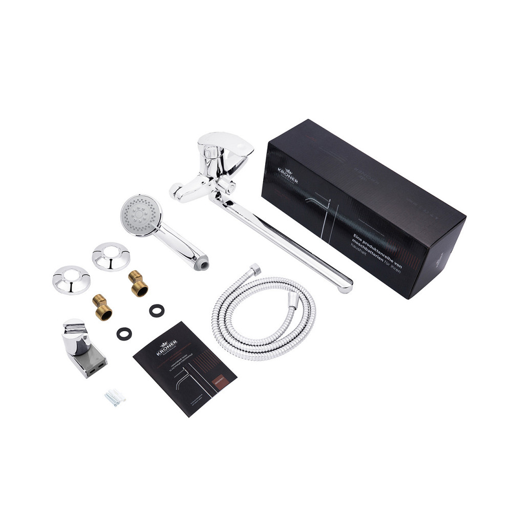 Змішувач для ванни з душовим гарнітуром Kroner KRP Konstante - C071 Київ - фото 8