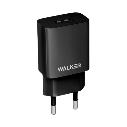 Зарядний пристрій мережевий USB 2,1А чорний WALKER WH-26 Житомир