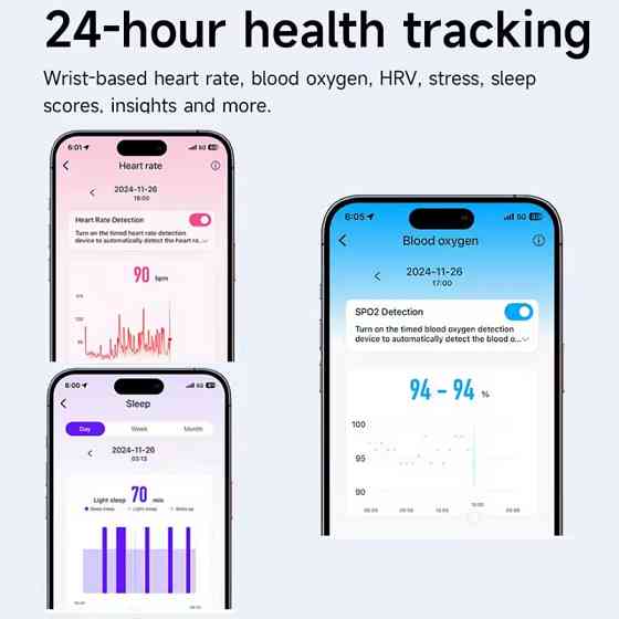 Розумний смарт-годинник Fitness Bracelet Move Air Чорний Київ