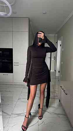 Жіноча елегантна романтична мініплаття з мікродайвінгу Шоколад, 42/44 Одеса