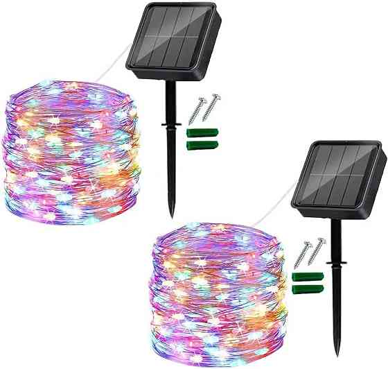 Гірлянда RGB дротик 2*12м (24м) на сонячній батареї 26083 Луцк