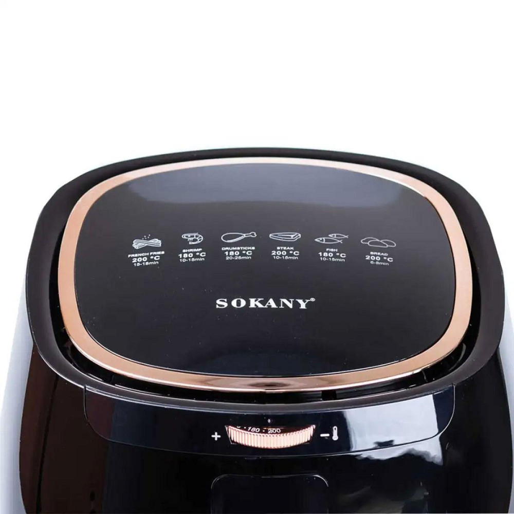 Аерогриль Sokany SK-8027, 6.5 л, 1300 Вт, чорний Київ - фото 3