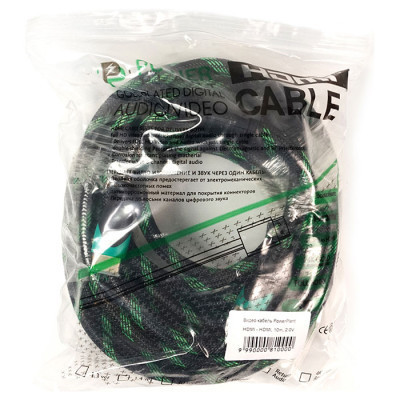 Кабель мультимедийный HDMI M to HDMI M 10.0m PowerPlant (KD00AS1293) Винница - изображение 3