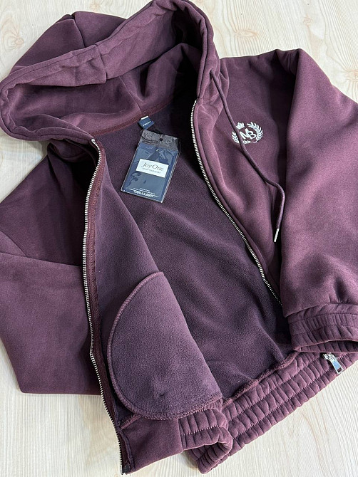 Костюм жіночий Joy One 80990 утеплений на флісі худі зі штанами бордовий, бордовий, XL Київ - фото 18