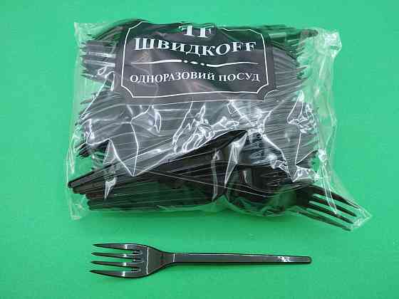 Качани щільні пластикові 100 шт Чорні Юніта Харків