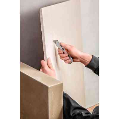 Ніж монтажний Neo Tools складаний, 2 наконечники, 5 трапецієподібних лез у наборі, чохол (63-710) Вінниця