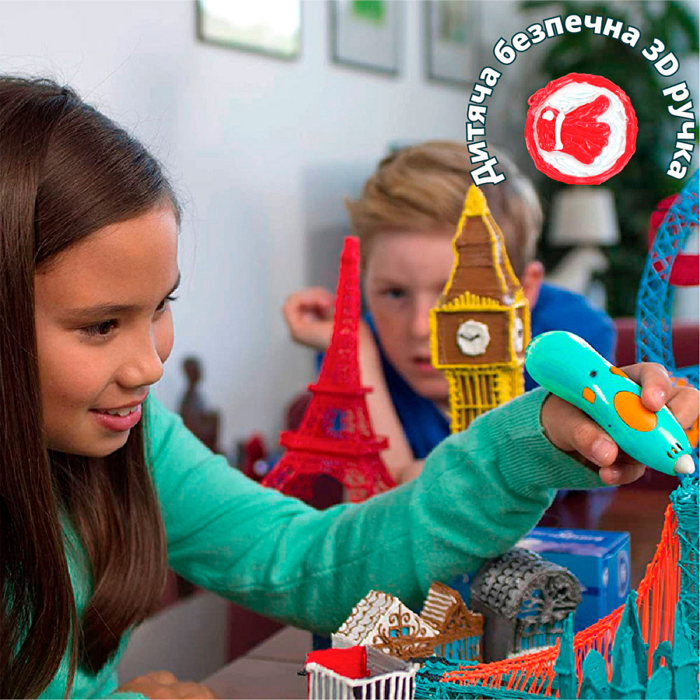 3D-ручка 3Doodler Start Plus для дитячої творчості базовий набір- КРЕАТИВ (72 стрижні) Дніпро - фото 8