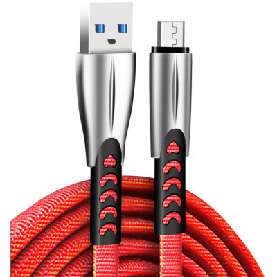 Дата кабель USB 2.0 AM to Micro 5P 1.0m zinc alloy red ColorWay (CW-CBUM011-RD) Винница - изображение 1