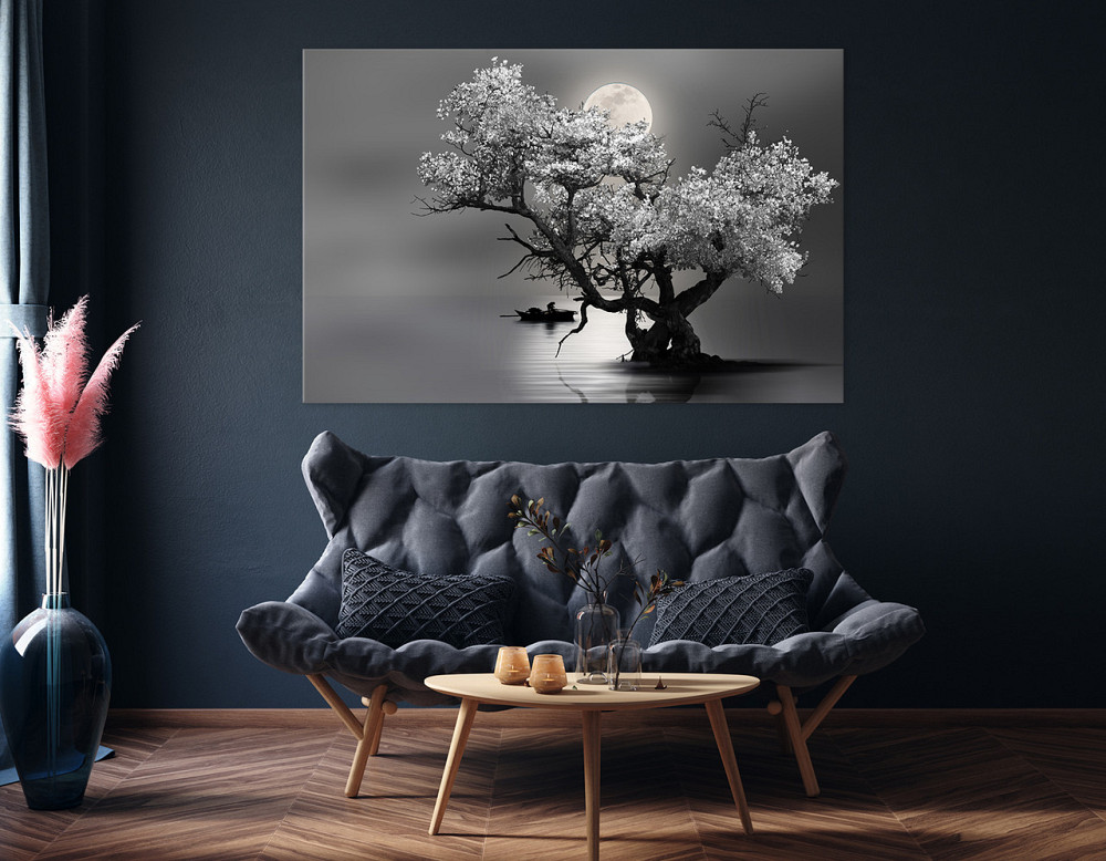Картина холст в гостиную / спальню  Дерево в місяці   MLP_23 40x80 см Киев - изображение 4