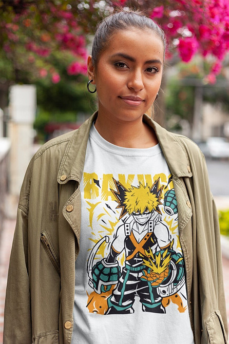 Футболка з аніме принтом Моя геройська академія оверсайз (S/M/L) Чорний AnimeJ0177 Дніпро - фото 3