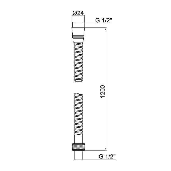 Шланг Lidz Niagara 07 1,2 м LDNIA07CRM35455 Chrome Київ