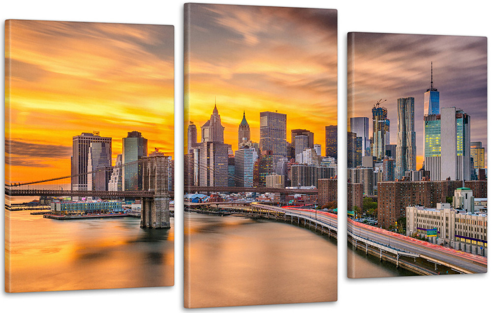 Модульна картина Місто Світанок Art-203_3 Київ - фото 1