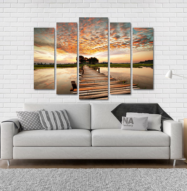 Модульна картина Світанок Міст Art-188_5 Київ - фото 2