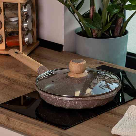 Мармурова алюмінієва сковорода з антипригарним покриттям Ø 26 см бежева MGC HP-4-424CO Київ