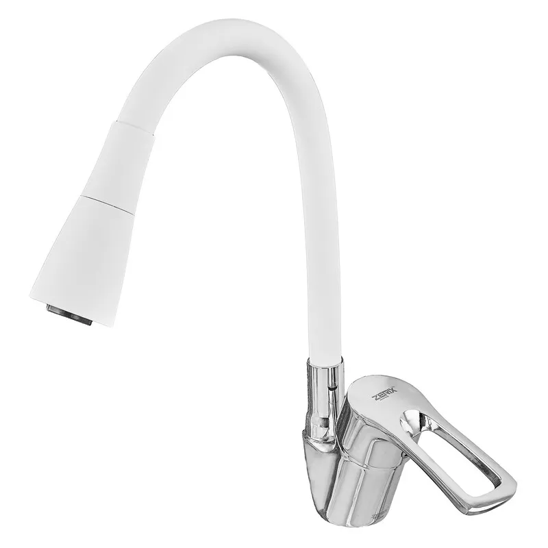 Змішувач для кухні з силіконовим виливом Zerix YUT 181 Reflector White  (ZX5985 ( 16294 ) Харьков - изображение 3