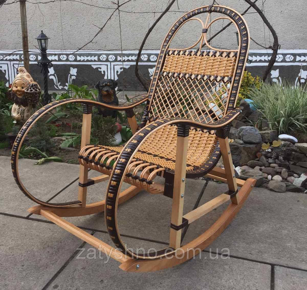 Крісло гойдалка з лози та ротанга | крісло-гойдалка плетена складана | крісло гойдалка з лози більше Київ - фото 4