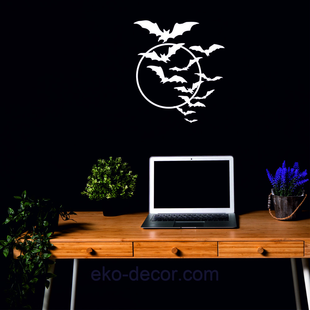 Декоративне настінне Панно «Кажани», Декор на стіну 70*62 см, Білий Київ - фото 7