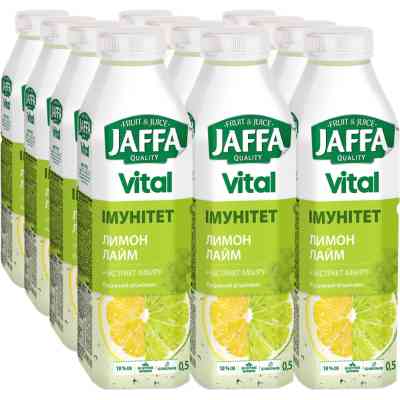Напиток Jaffa сокосодержащий Vital Immunity Лимон и лайм с экстрактом имбиря 500 мл (4820192260480) Винница