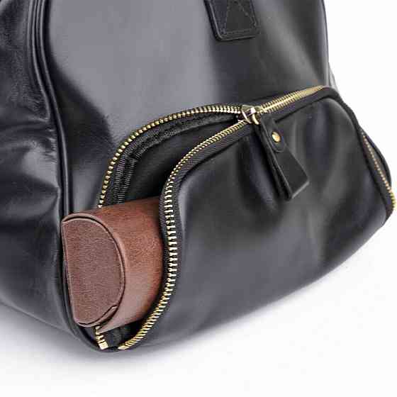 Сумка дорожня чоловіча шкіряна Vintage 14894 Чорна Київ