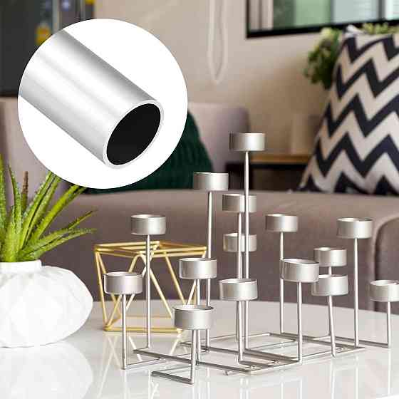 Алюминиевая трубка 6063 28×24×300 мм Серебристая для мебели DIY рама декор Киев