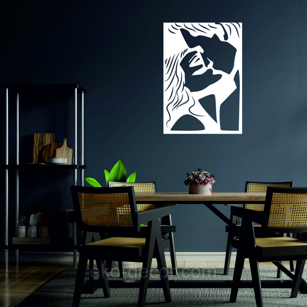 Декоративне настінне Панно «Поцілунок», Декор на стіну 110*77 см, Білий Київ - фото 6