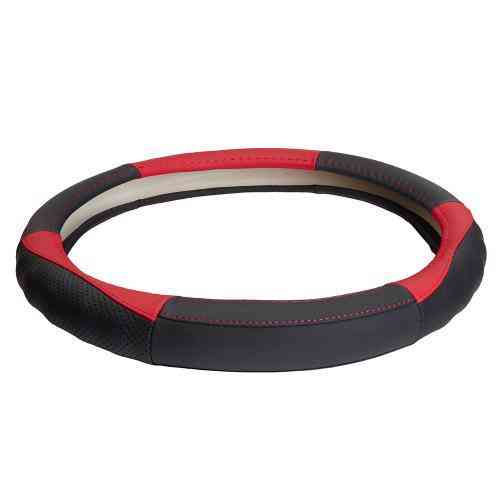 Захисний чохол на кермо VLOD-L2607 BK/RD M чорний-червоний шкіряний Харків