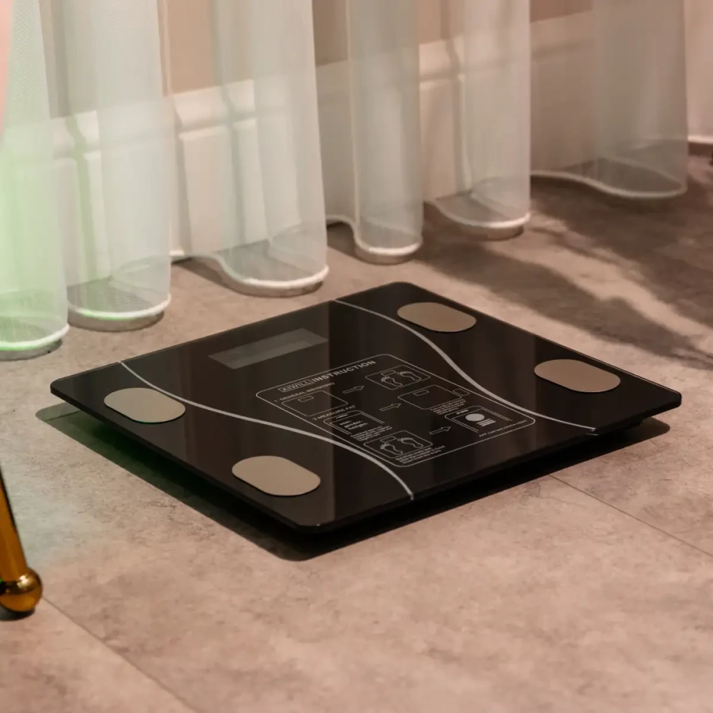 Смарт ваги електронні Sokany 26х26 см  до 180 кг з синхронізацією з телефоном чорні SK-19019B Київ - фото 6