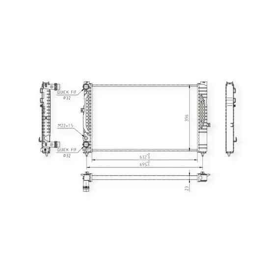 Радиатор двигателя Audi A4, A6, Volken Passat 1.6-2.8 (94-08) охлаждения Мукачево