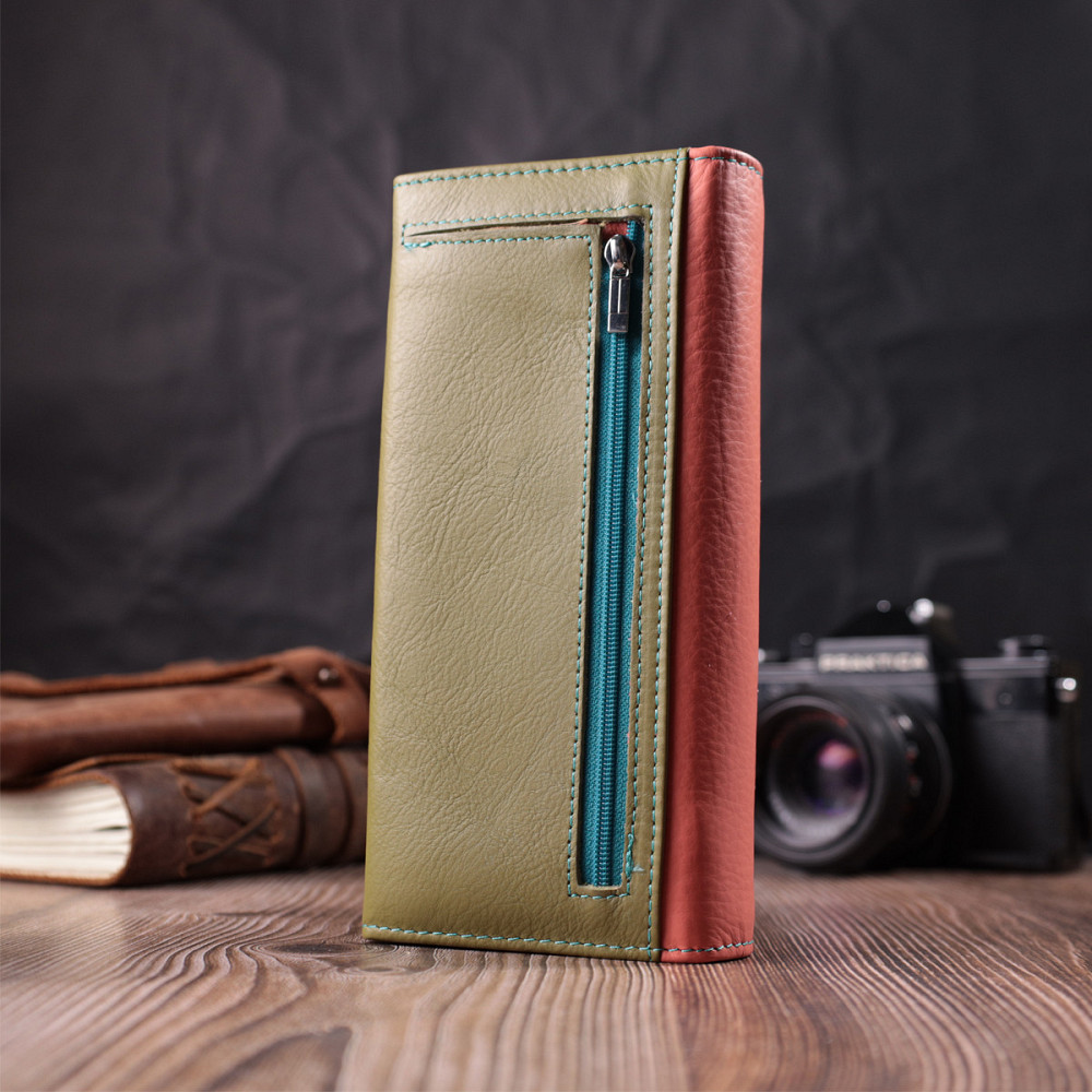 Практичный кошелек для женщин из натуральной кожи ST Leather 22520 Разноцветный Киев - изображение 11