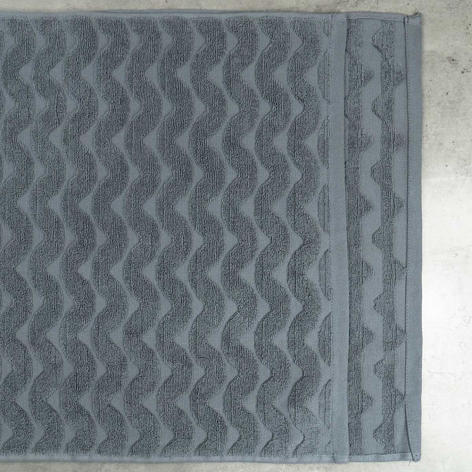 Махровое полотенце для лица и рук Жаккардовое Волна GM Textile 50х90см 500г/м2 (Серый) Сумы - изображение 4