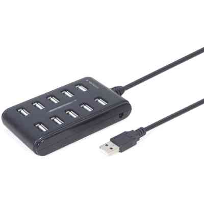 Концентратор Gembird USB 2.0 10 ports black (UHB-U2P10P-01) Винница