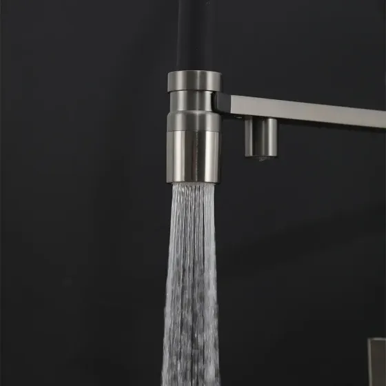 Смеситель для кухни с подключением к фильтру GAPPO G4395-59 с гибким изливом, графит Киев