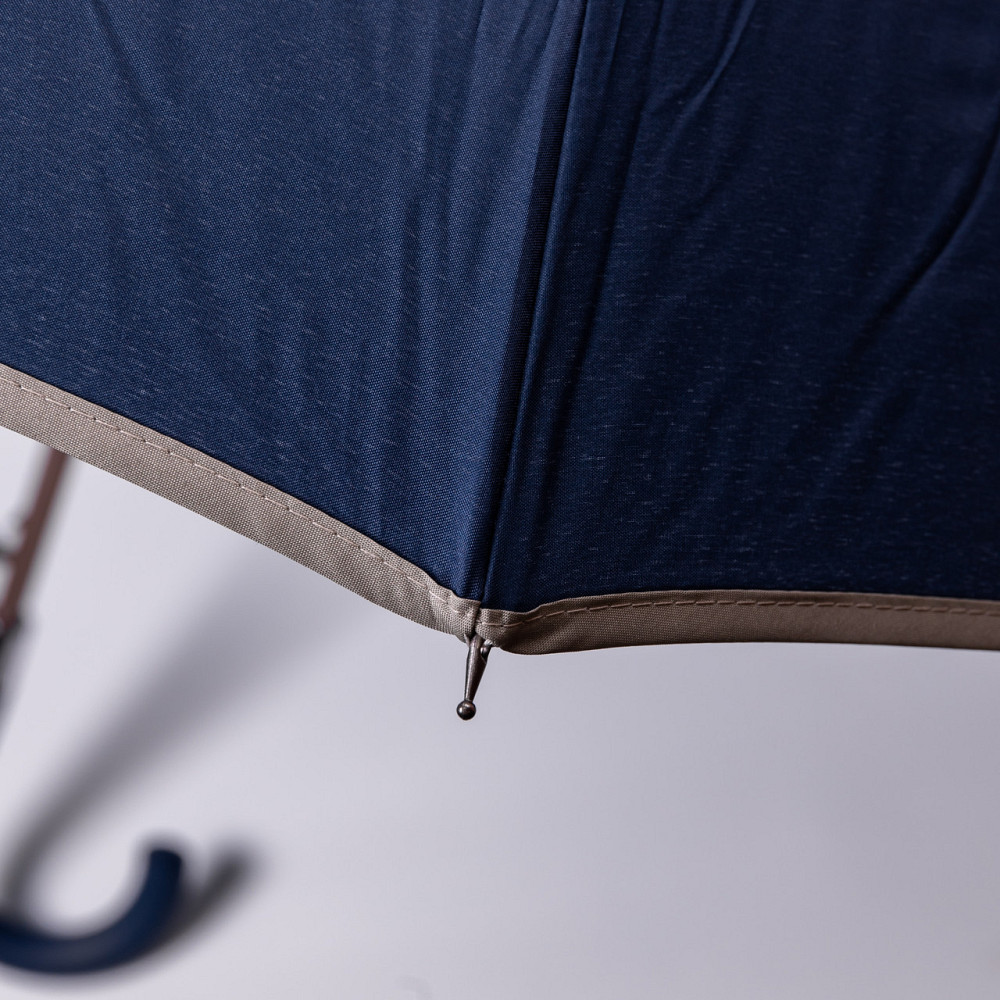 Классический зонт-трость с чехлом полуавтомат из полиэстера прочный надежный 12 спиц диаметр 120 см Серый HP-23-16G Киев - изображение 8