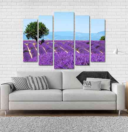 Модульная картина Поле лаванды Art-40_5 Киев