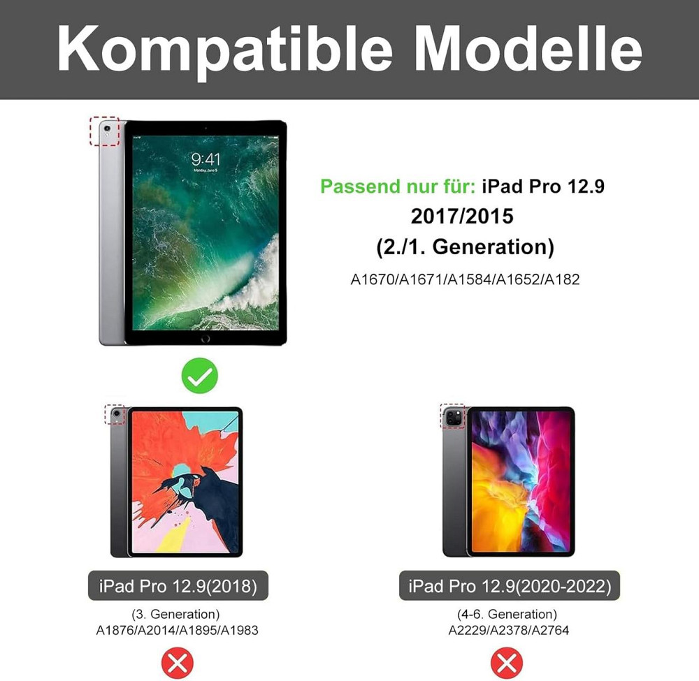 Клавіатурний чохол з трекпадом для iPad Pro 12.9 (1/2 покоління) RGB підсвітка магнітний відстібаємий USB-C чорний Київ - фото 5