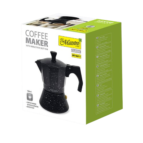 Кавоварка гейзерна 150мл (3 порції) алюмінієва MR-1667-3 Rainbow Житомир - изображение 5