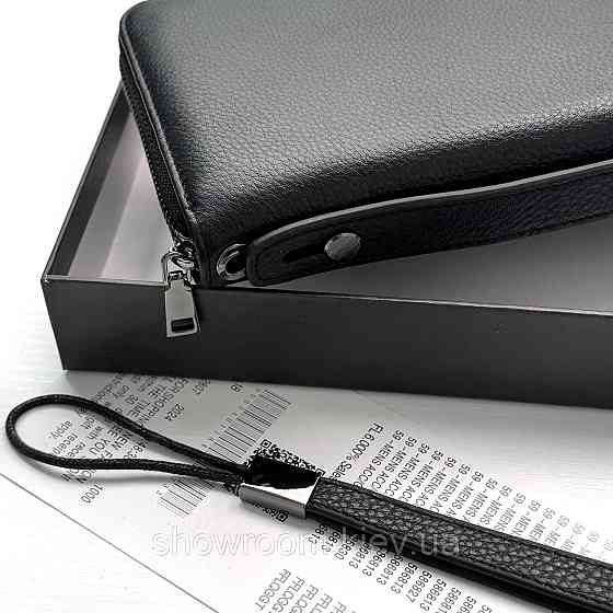 Кожаный брендовый функциональный клатч TH (6615) Киев