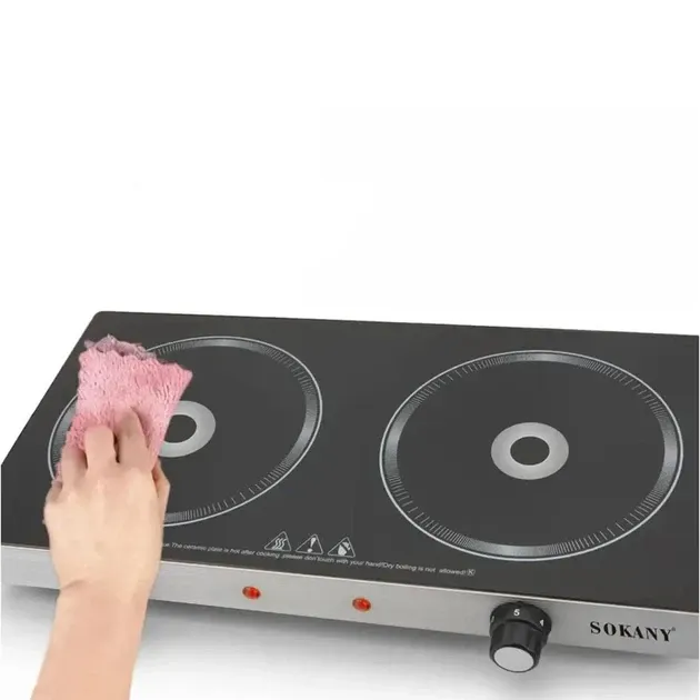 Двоконфорочна індукційна плита SK-224 2400 Вт енергоефективна безпечна зручна для кухні Одеса - фото 5