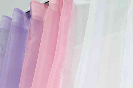 Кухонні штори VR-Textil № 054к комбіновані бузковий з рожевим і білим 300х170 см (50-050) Київ