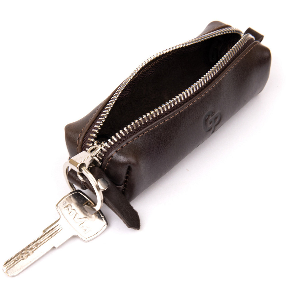 Кожаная универсальная ключница GRANDE PELLE 11339 Коричневый Киев - изображение 4